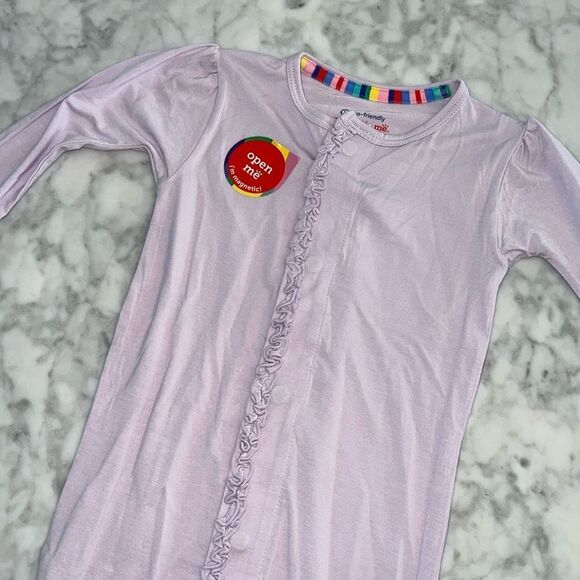 NWT MAGNETIC ME WISTERIA RUFFLE MODAL FOOTIE - Picture 4 of 7